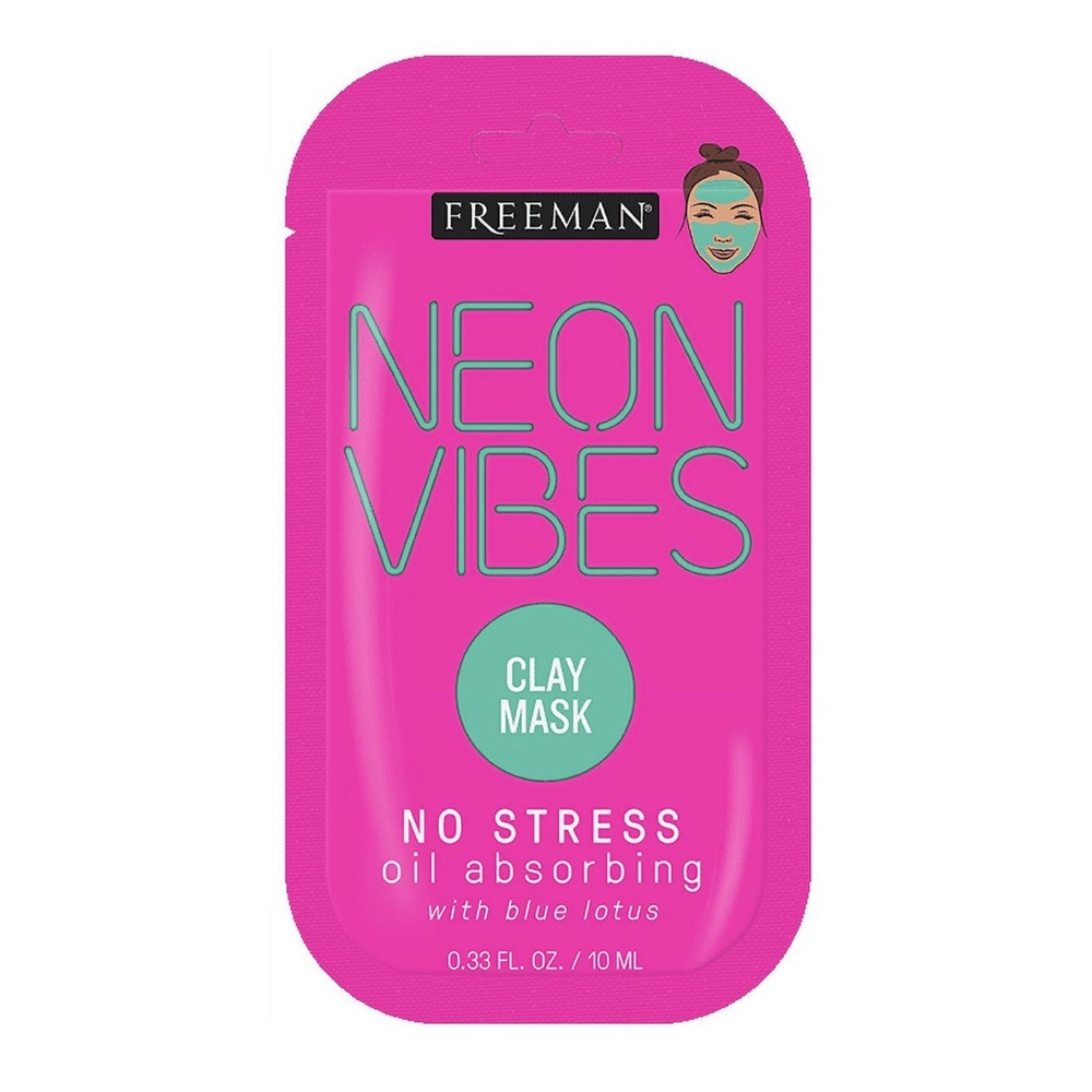 4/$20 Freeman, Neon Vibes, Oil Absorbing, Clay Facial Mask